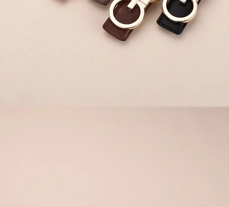 Black Leather Belt with Gold G Logo Buckle 3.0cm — feature 18