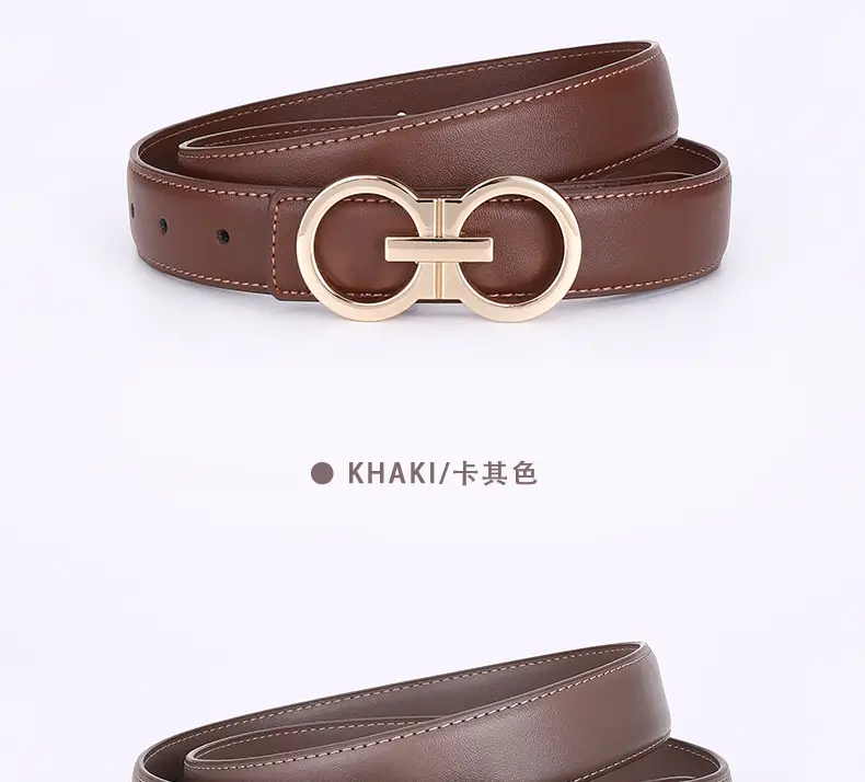 Black Leather Belt with Gold G Logo Buckle 3.0cm — feature 25