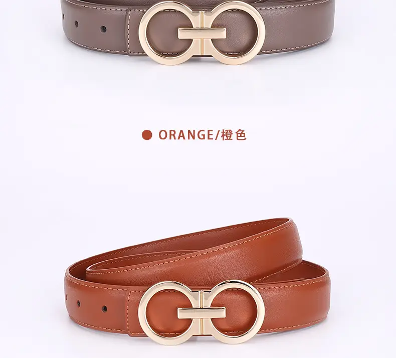Black Leather Belt with Gold G Logo Buckle 3.0cm — feature 26
