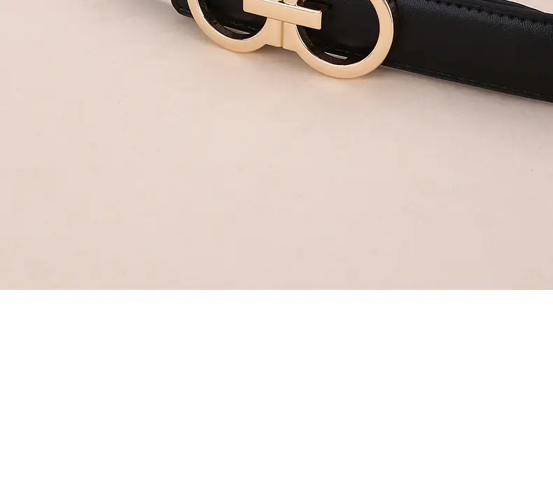 Black Leather Belt with Gold G Logo Buckle 3.0cm — feature 30