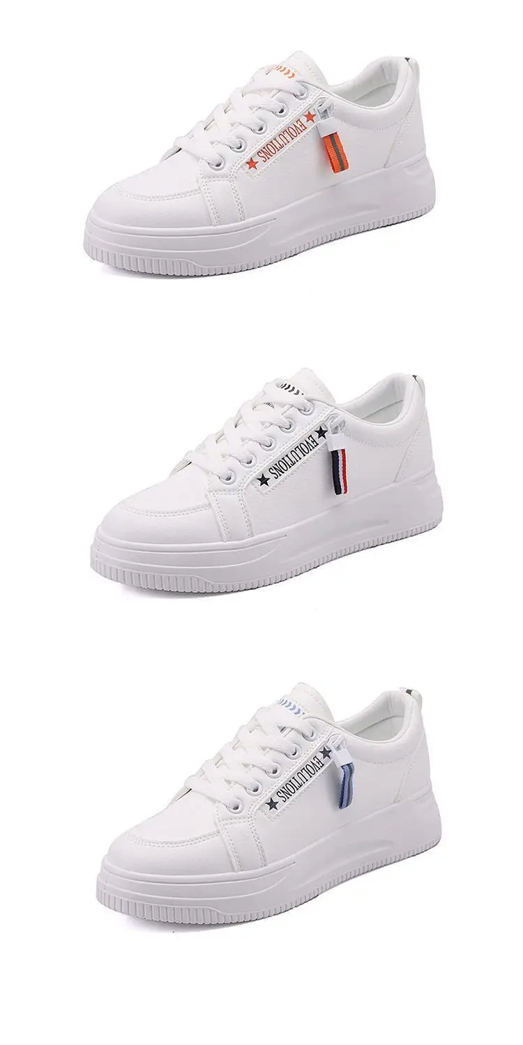 White Korean Style Platform Sneakers Women 2024 — feature 11