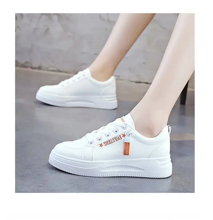 White Korean Style Platform Sneakers Women 2024 — feature 14