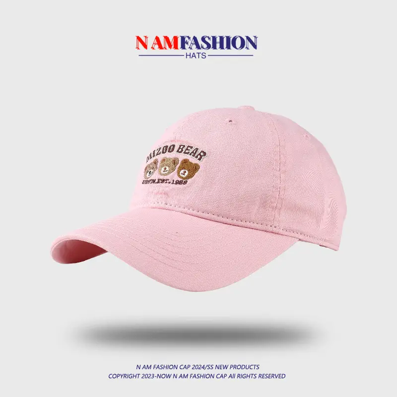 Girls Pink Embroidered Baseball Cap Nomad Fashion