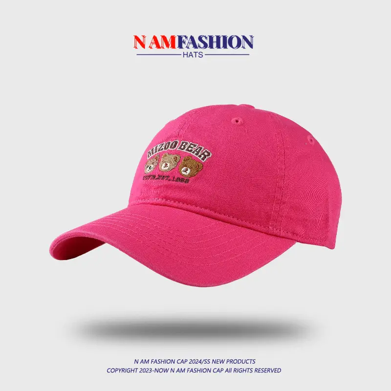 Girls Pink Embroidered Baseball Cap Nomad Fashion