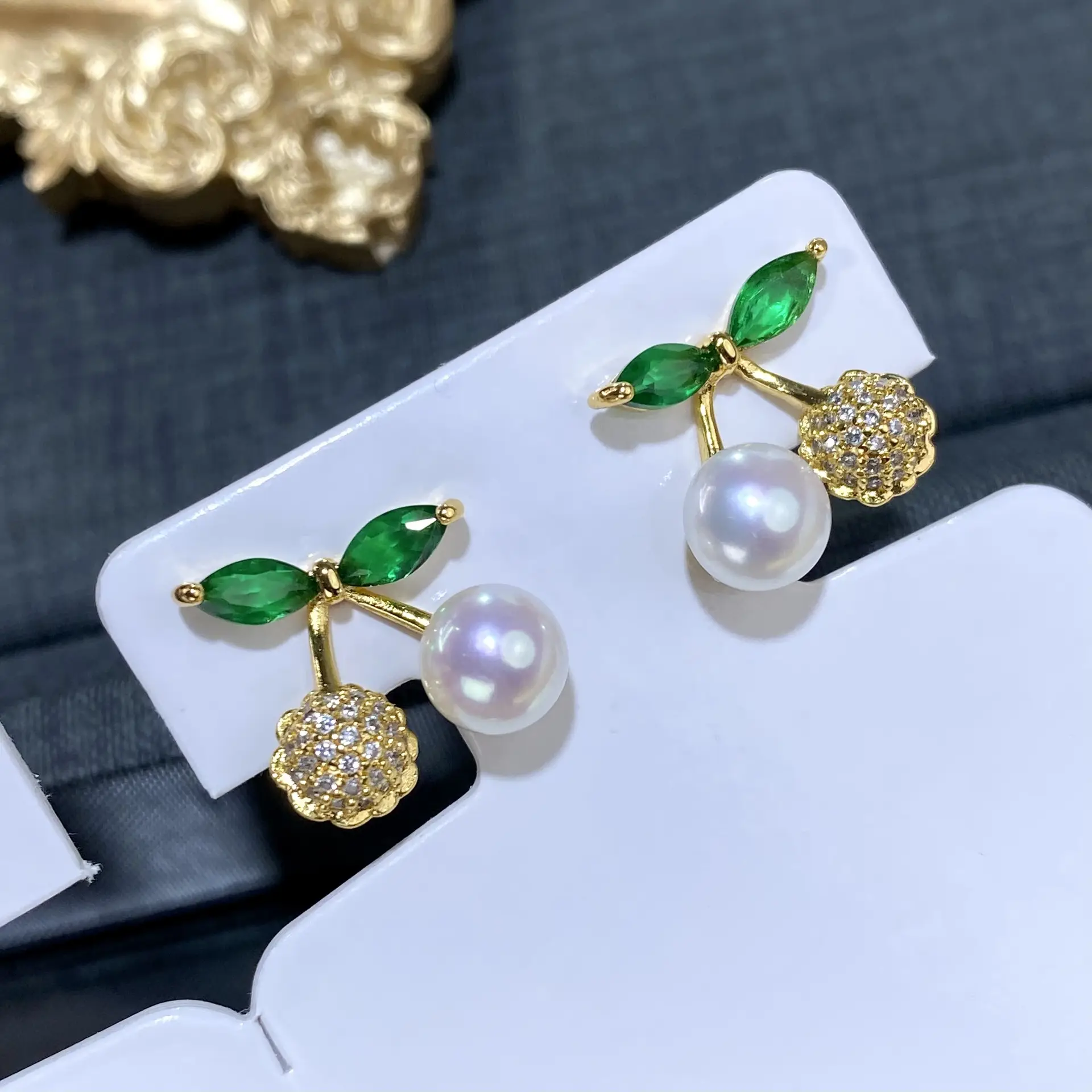 New Year New Folu Gourd Natural Freshwater Earrings High-grade Ear Ring All-match Women's s925 Silver Needle Earrings Jewelry - Image 2