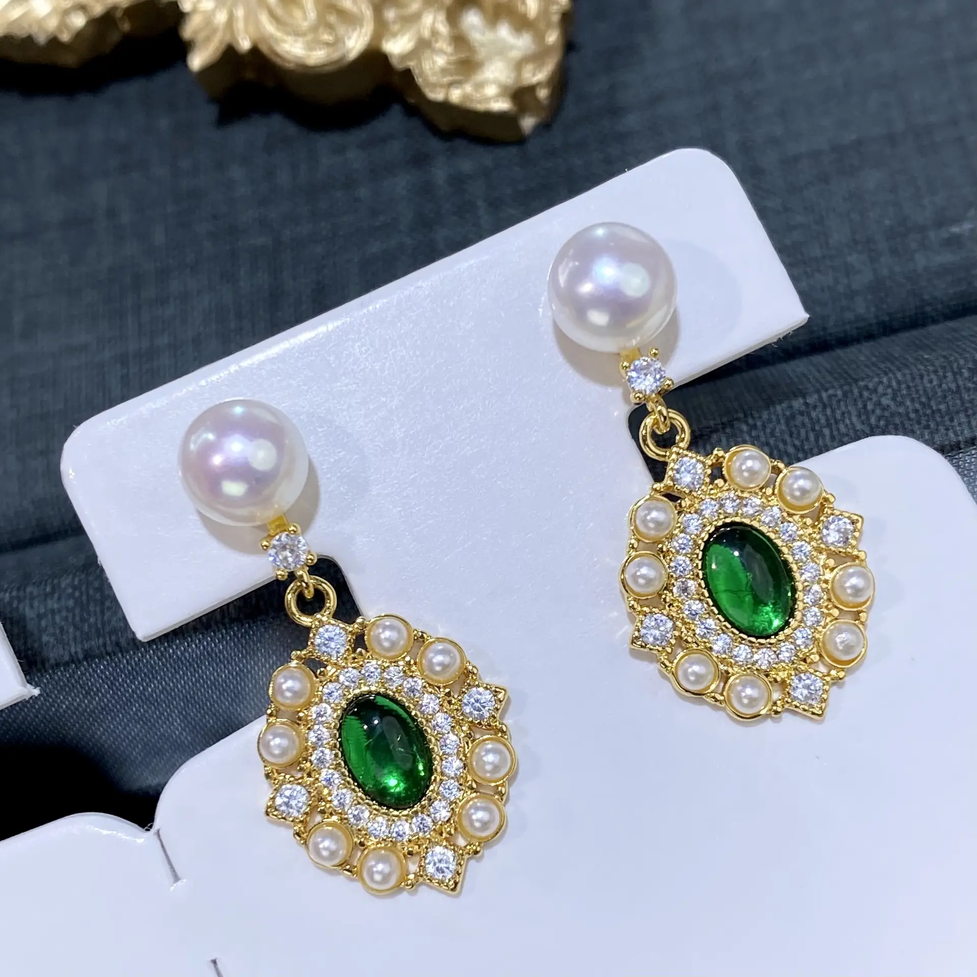 New Year New Folu Gourd Natural Freshwater Earrings High-grade Ear Ring All-match Women's s925 Silver Needle Earrings Jewelry - Image 3