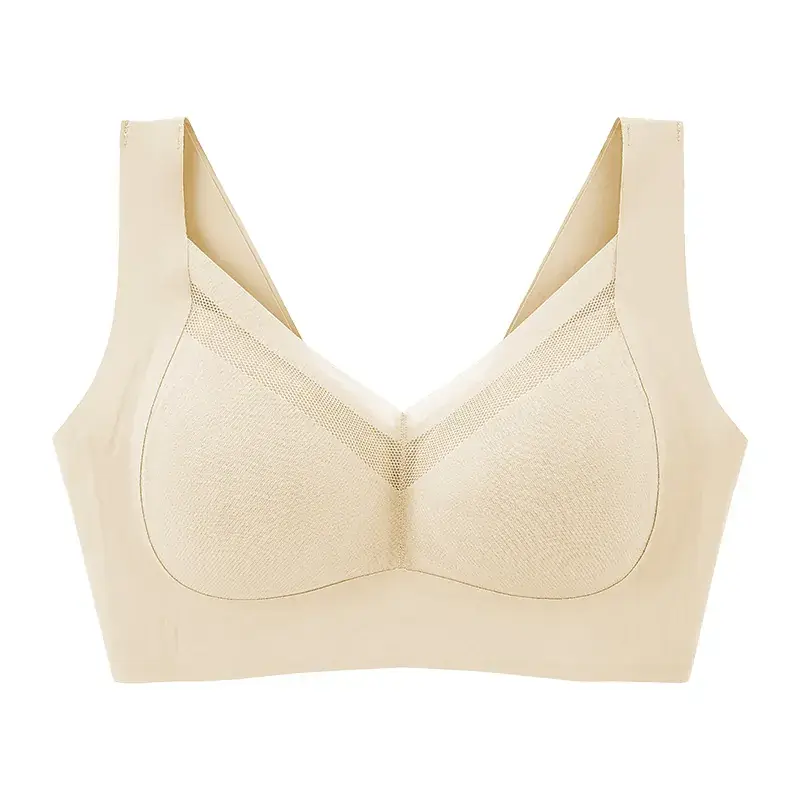 Black W-Shape Seamless Bra for Super Plus Size - Image 10