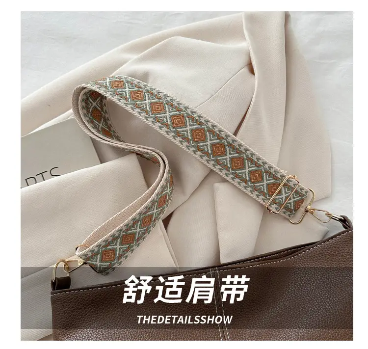 Women's Litchi Pattern Shoulder Bags Brown Black Brown — feature 5