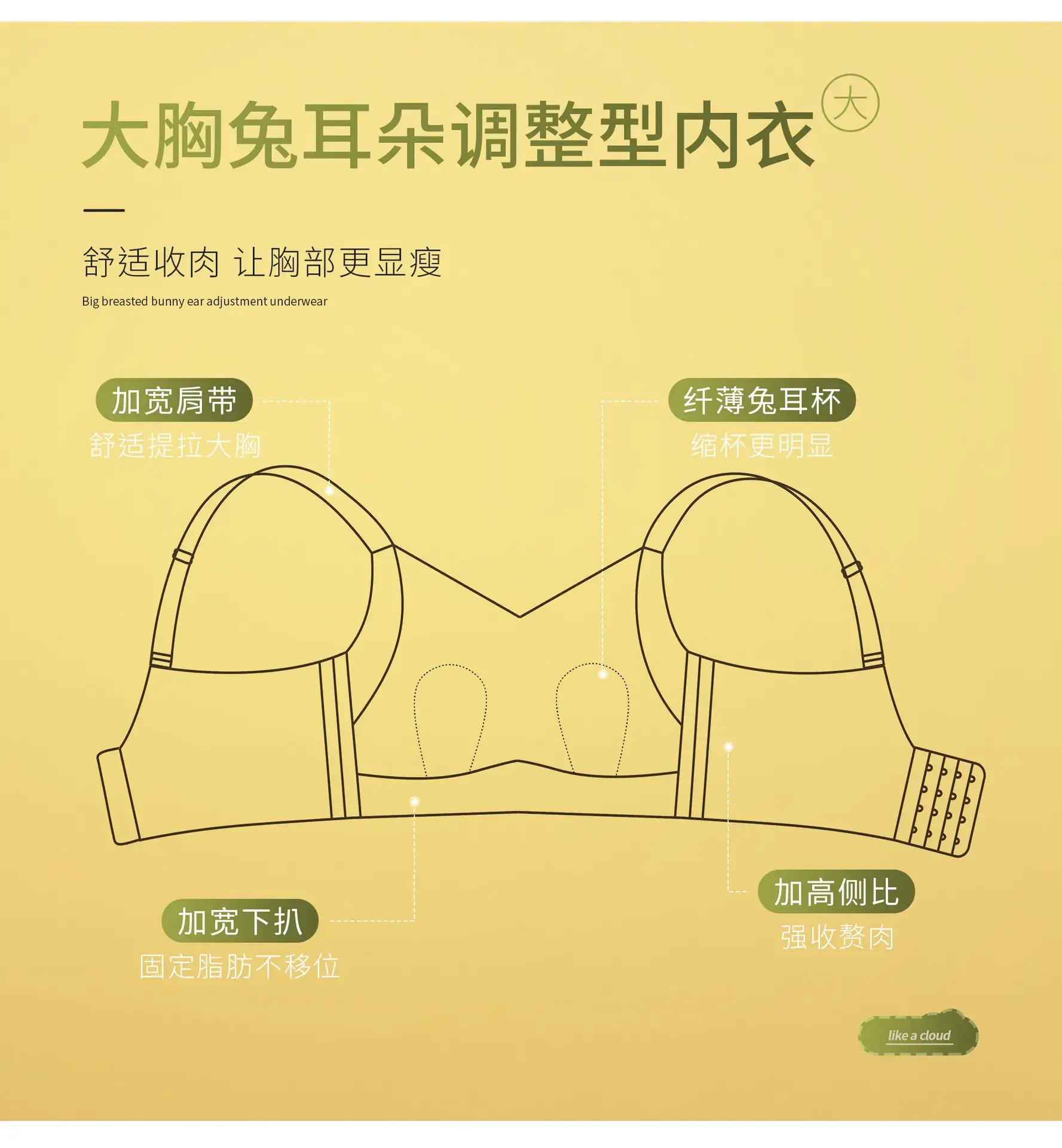 Women's Summer Thin Underwear Big Chest Small — feature 3