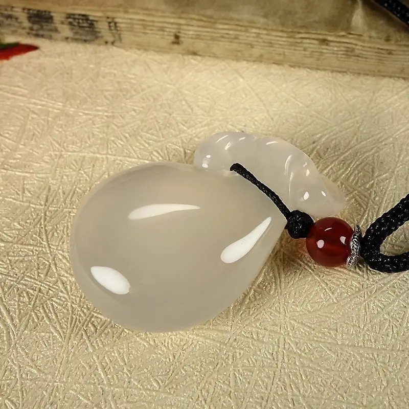 Ice Chalcedony Lucky Bag Pendant for Men Women — feature 14