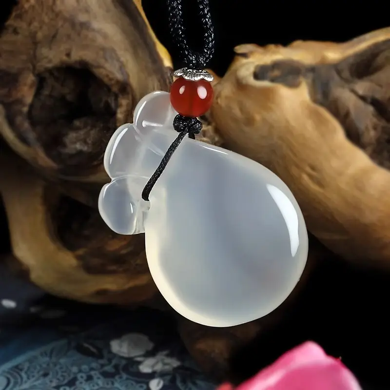 Ice Chalcedony Lucky Bag Pendant for Men Women — feature 15