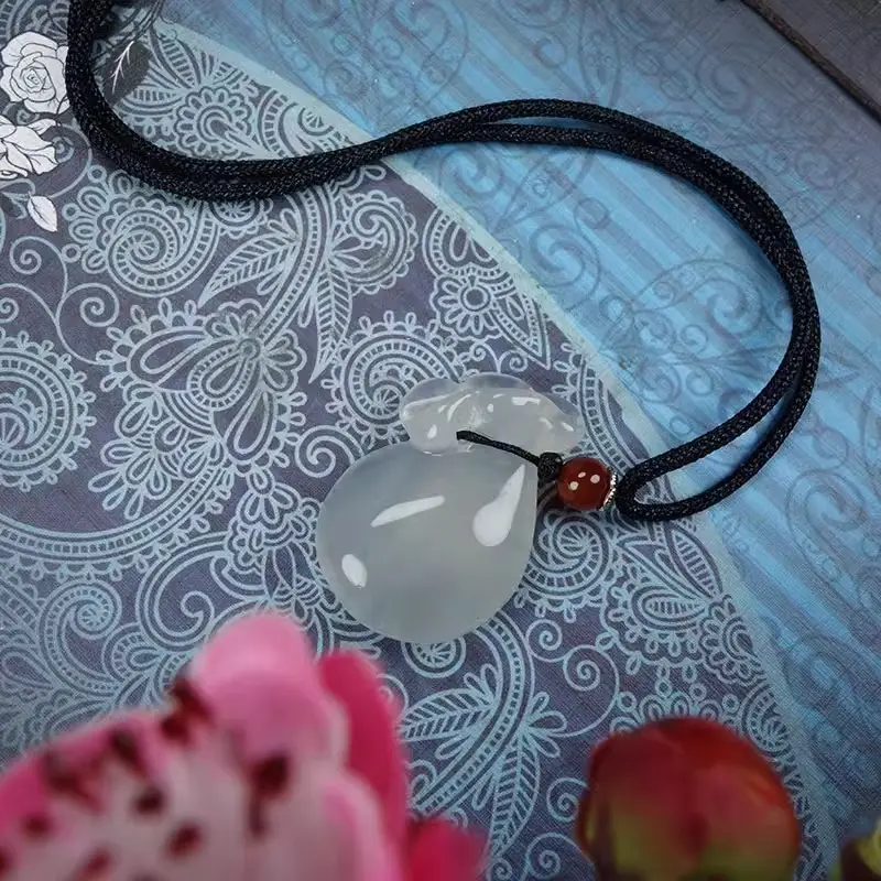 Ice Chalcedony Lucky Bag Pendant for Men Women — feature 9