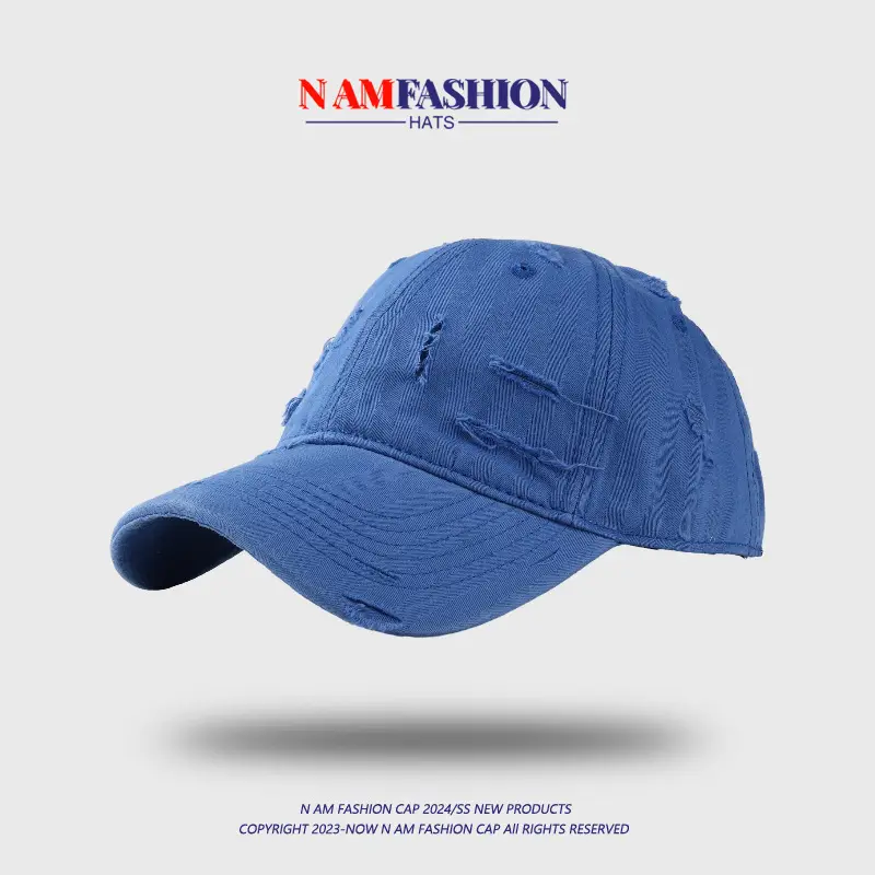 Retro Distressed Cap Sun Proof Men Women Maroon - Image 8