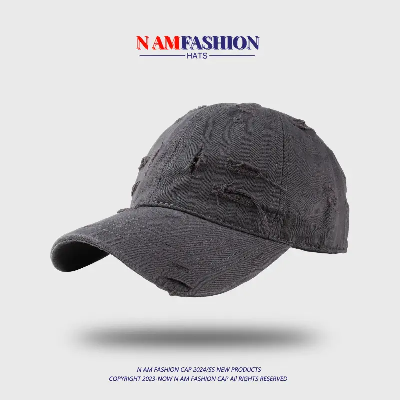 Retro Distressed Cap Sun Proof Men Women Maroon — feature 5
