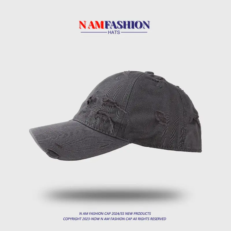 Retro Distressed Cap Sun Proof Men Women Maroon — feature 7