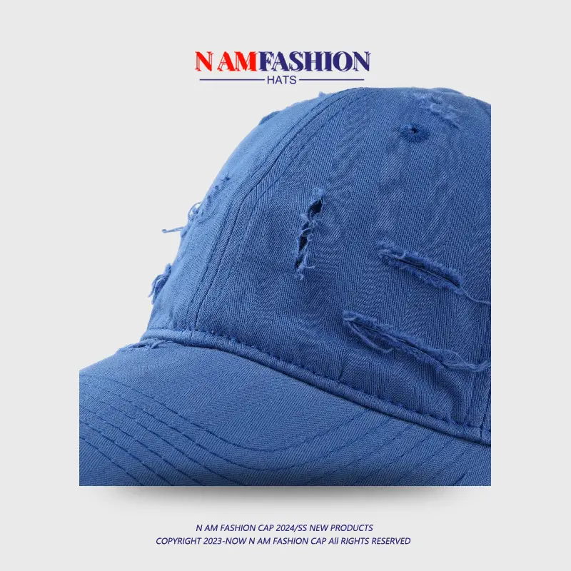 Retro Distressed Cap Sun Proof Men Women Maroon — feature 8