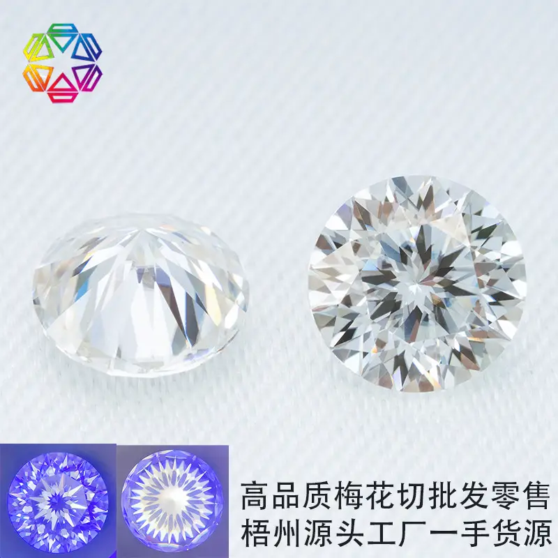 D-Color Plum Blossom Cutting Moissanite Stone Large — feature 4