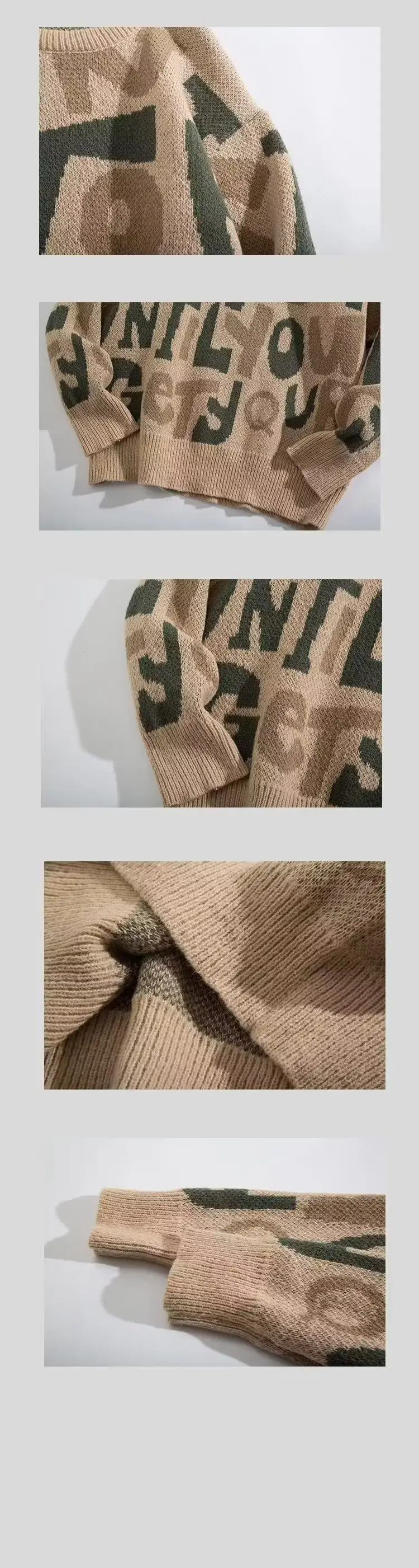 New Letter Knitted Crewneck Sweater Men's Winter Chic — feature 14