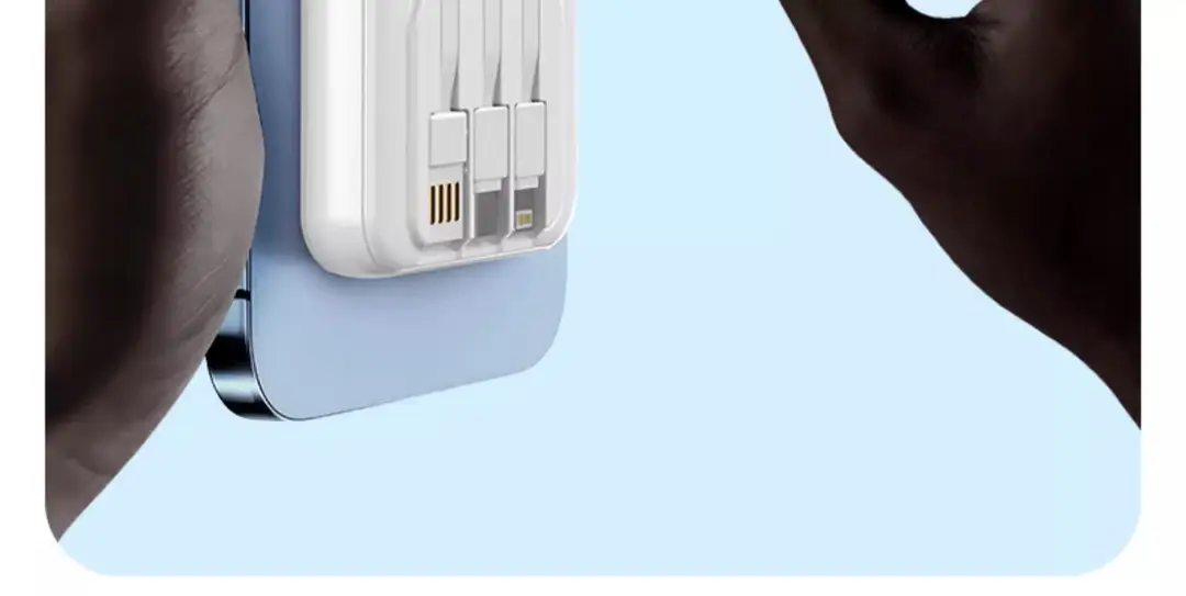 Wholesale cross-border magnetic power bank 10000 wireless charging self-wired fast charging Magsafe mobile power gift printing — feature 8