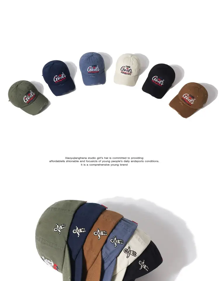 Japanese Retro Embroidered Baseball Caps for Women Men — feature 2