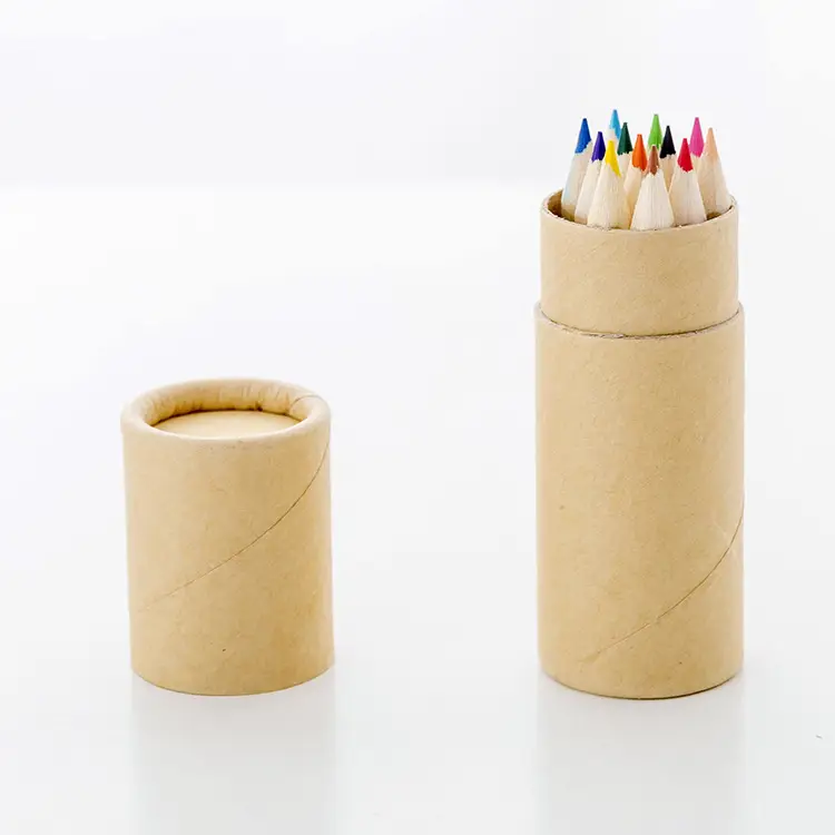 Log barrel color pencil school supplies primary school prize painting LOGO children's small gifts wholesale color lead
