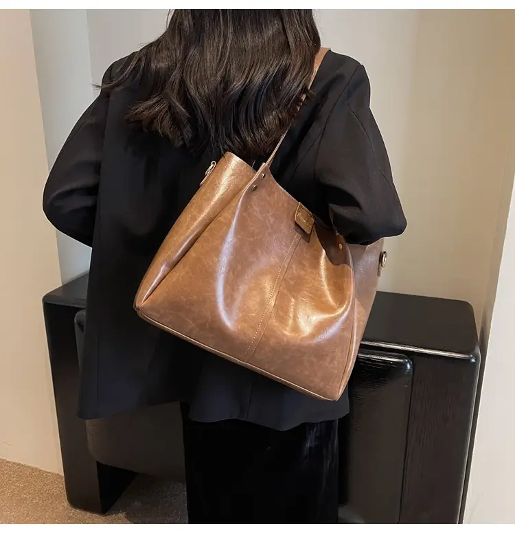Brown Leather Shoulder Messenger Bag for Women — feature 20