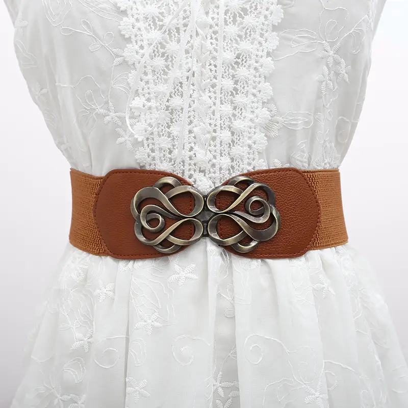 Rose Buckle Belt for Women Retro Waistband Decorative Skirt Coat - Image 6
