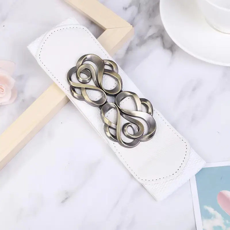 Rose Buckle Belt for Women Retro Waistband Decorative Skirt Coat - Image 7