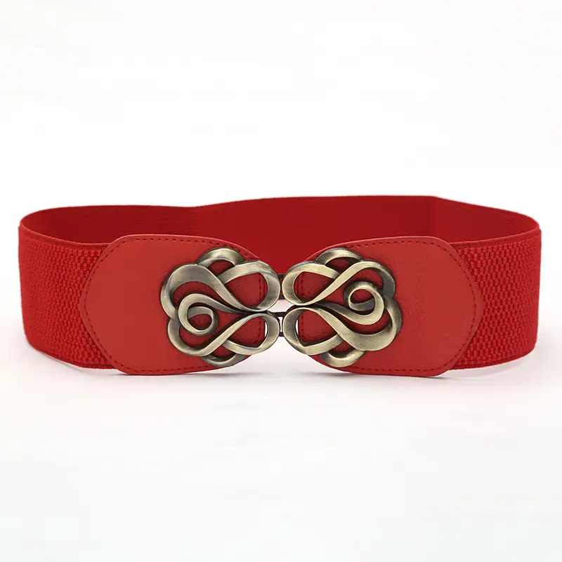 Rose Buckle Belt for Women Retro Waistband Decorative Skirt Coat — feature 14