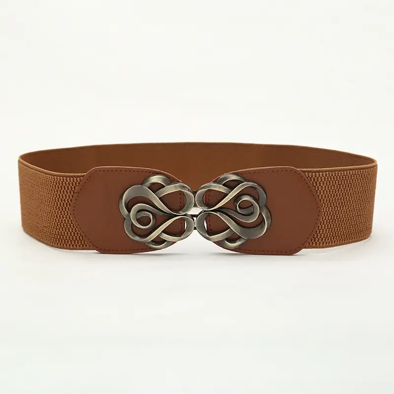 Rose Buckle Belt for Women Retro Waistband Decorative Skirt Coat - Image 3