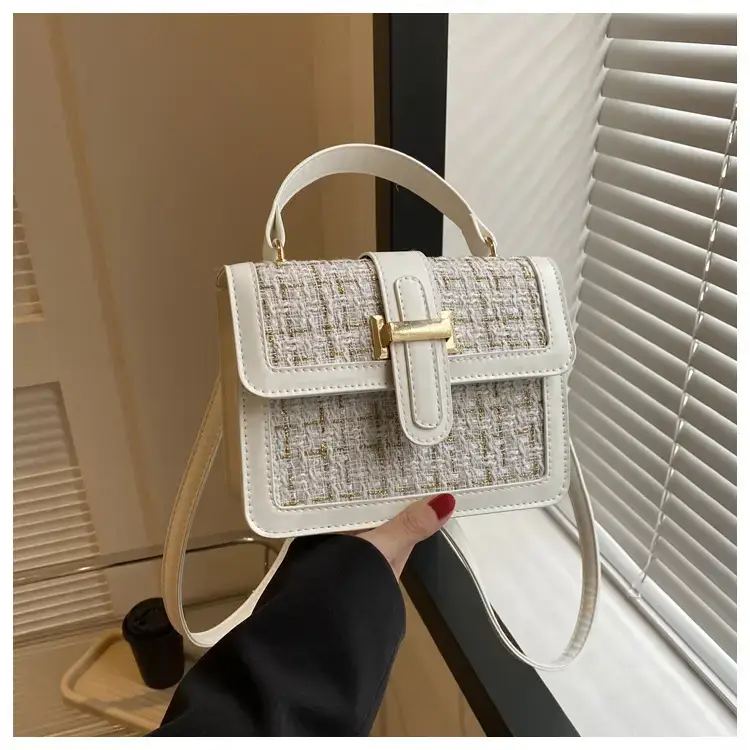 Women Houndstooth Shoulder Bag White 2024 — feature 25