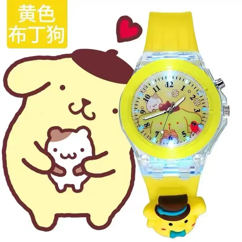 Sanrio Children's Luminous Watch Kuromi Cartoon Luminous Quartz Watch Wholesale Sanrio Authorized Cartoon Watch