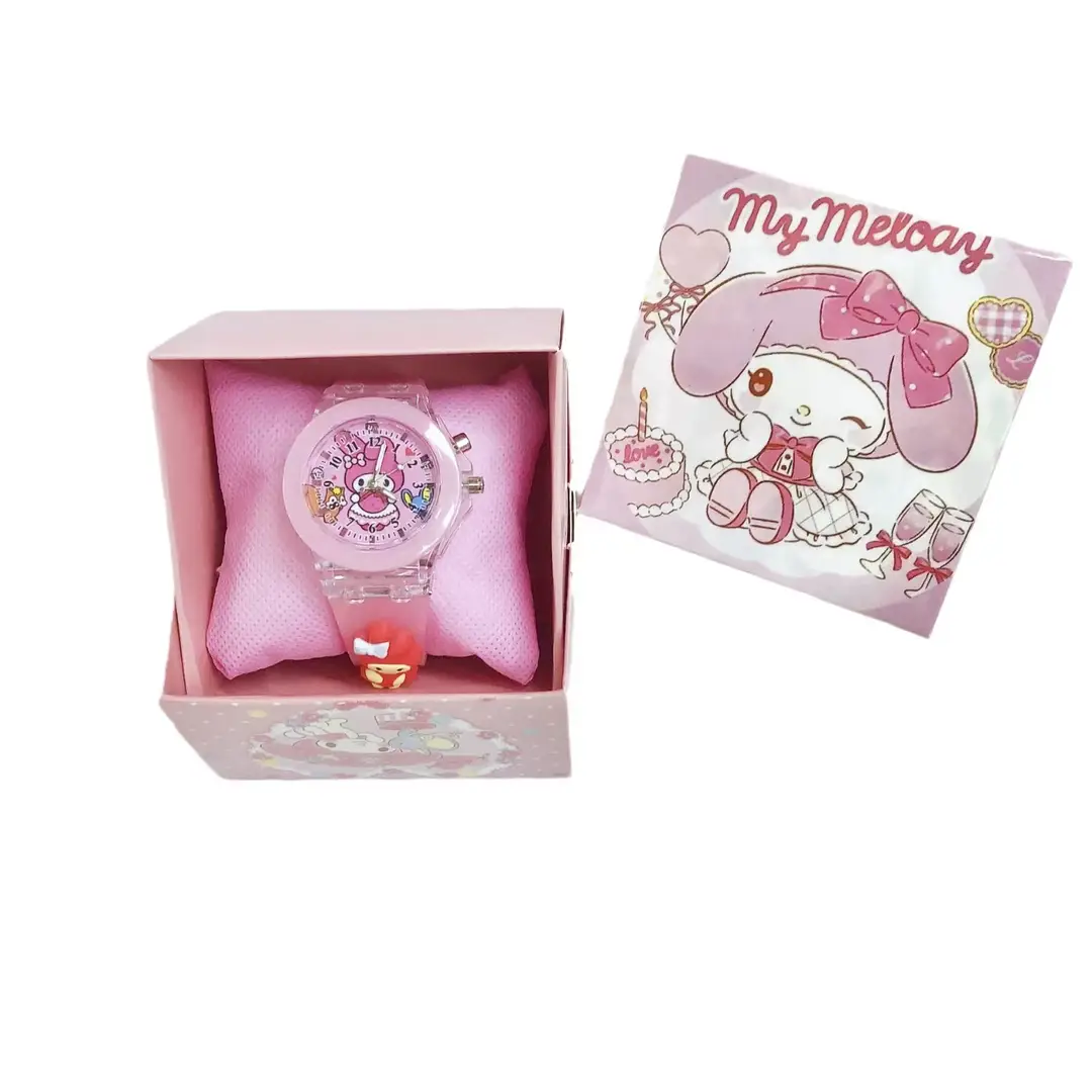 Sanrio Children's Luminous Watch Kuromi Cartoon Luminous Quartz Watch Wholesale Sanrio Authorized Cartoon Watch