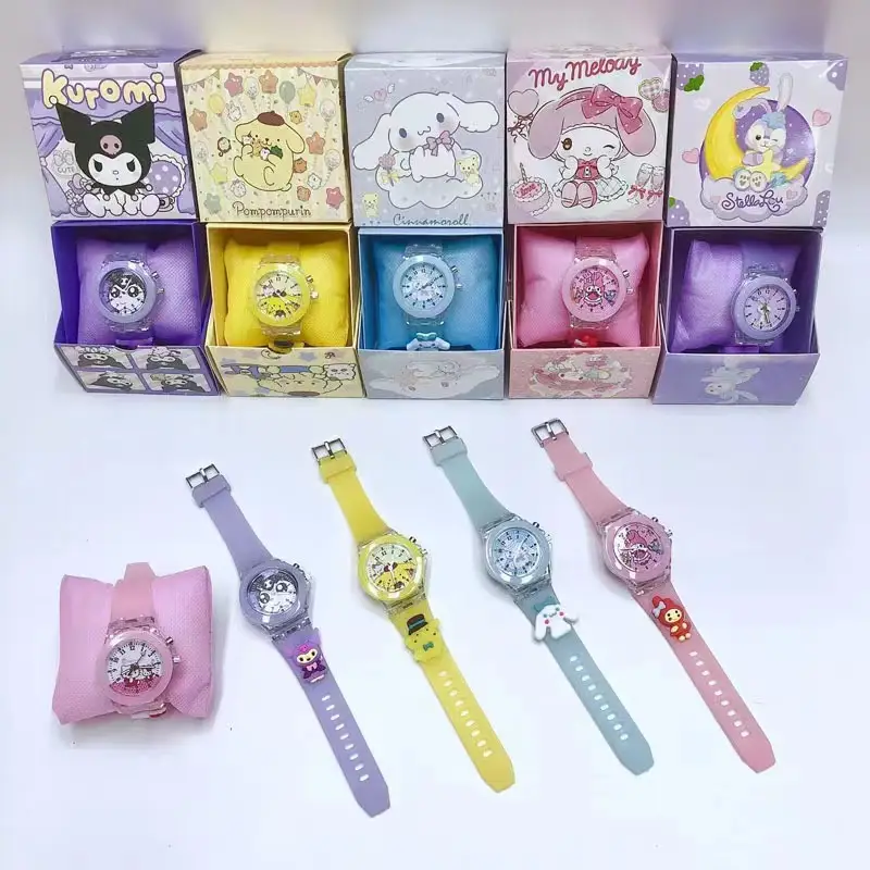 Sanrio Children's Luminous Watch Kuromi Cartoon Luminous Quartz Watch Wholesale Sanrio Authorized Cartoon Watch — feature 2