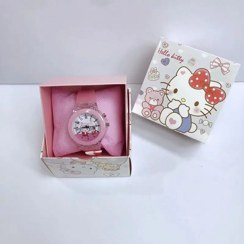 Sanrio Children's Luminous Watch Kuromi Cartoon Luminous Quartz Watch Wholesale Sanrio Authorized Cartoon Watch