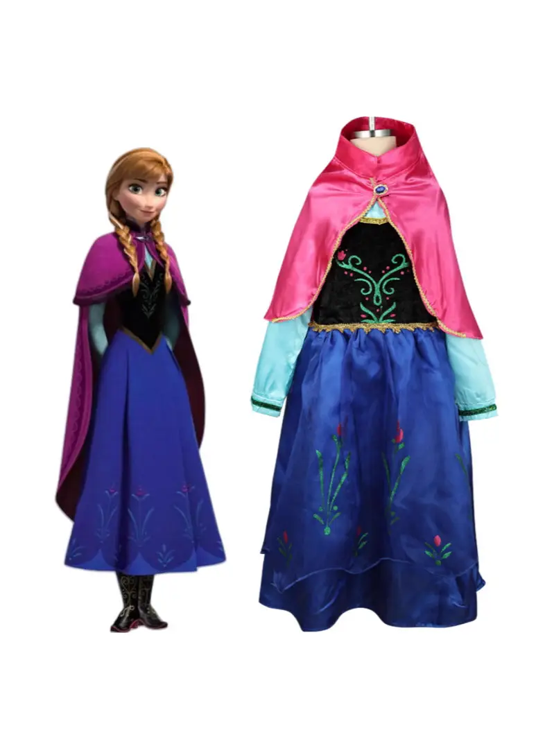 Frozen Cosplay Anna Dress Princess Dress Frozen Anna Kidsren's Dress Performance Suit