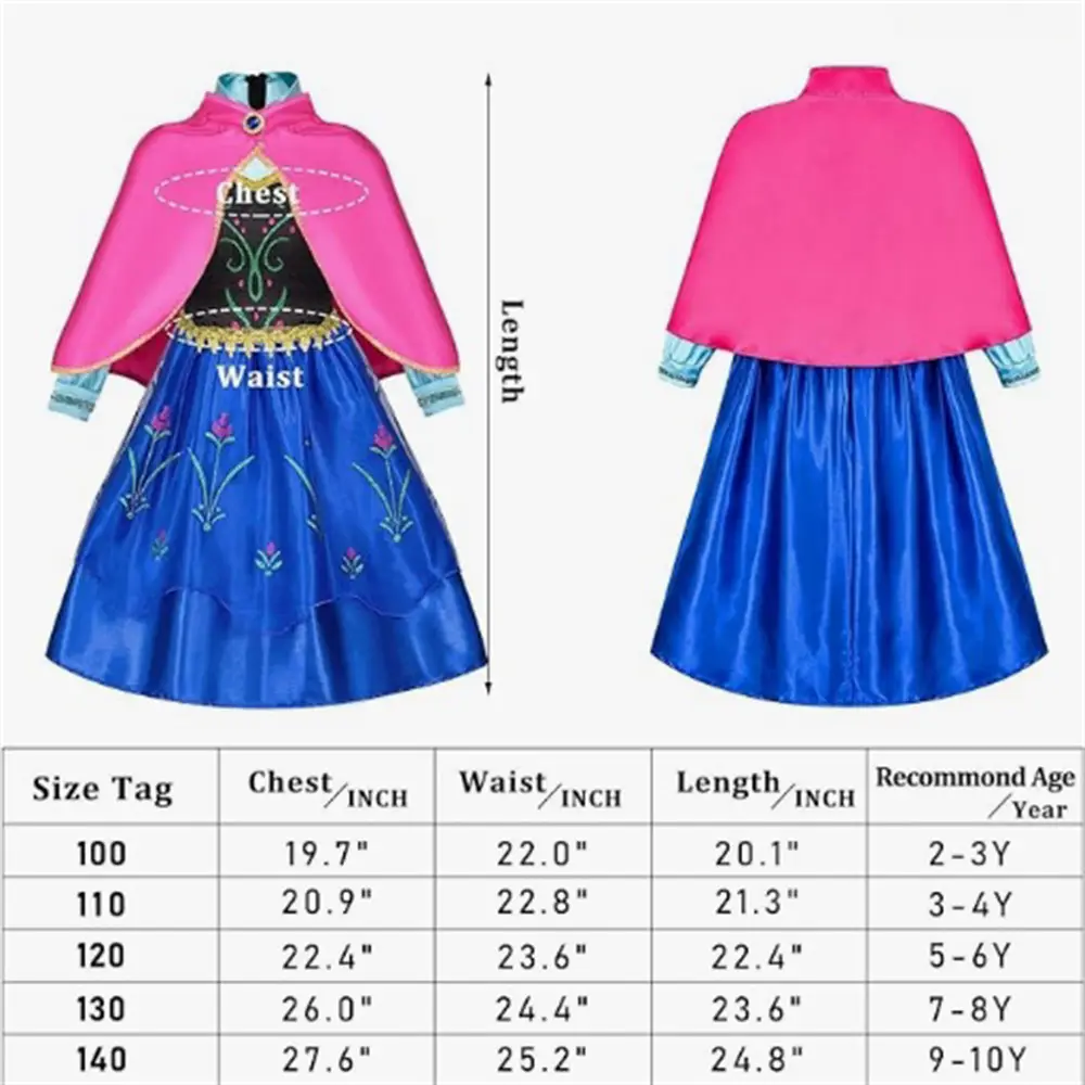 Frozen Cosplay Anna Dress Princess Dress Frozen Anna Kidsren's Dress Performance Suit — feature 1