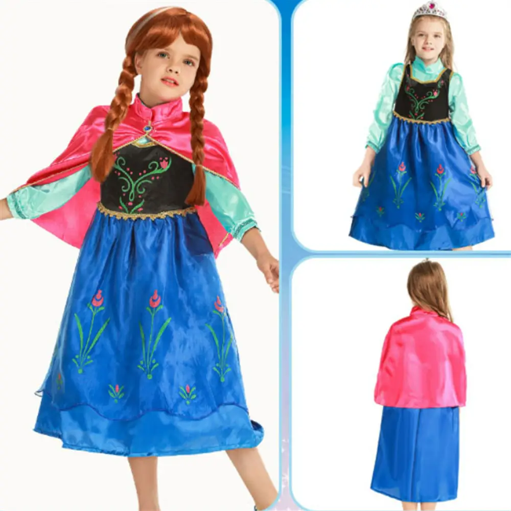 Frozen Cosplay Anna Dress Princess Dress Frozen Anna Kidsren's Dress Performance Suit — feature 16
