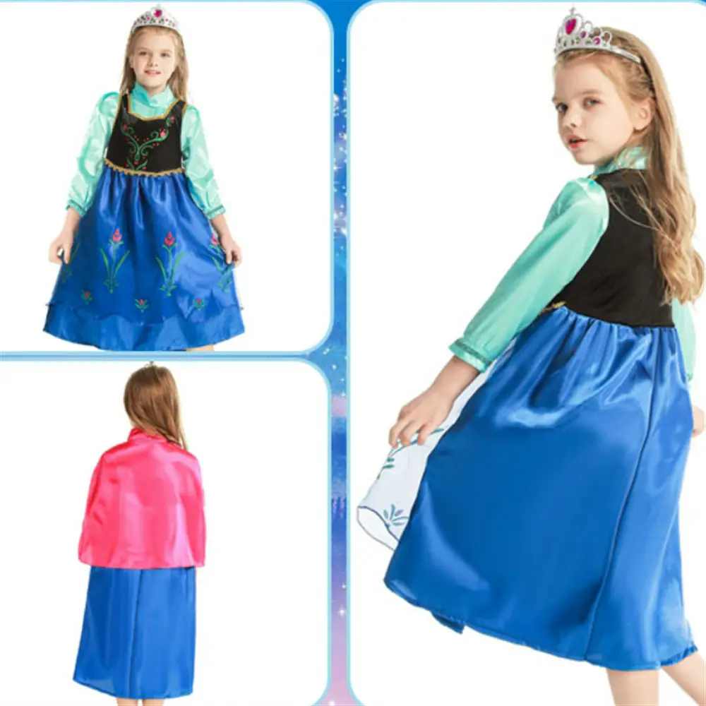 Frozen Cosplay Anna Dress Princess Dress Frozen Anna Kidsren's Dress Performance Suit — feature 17