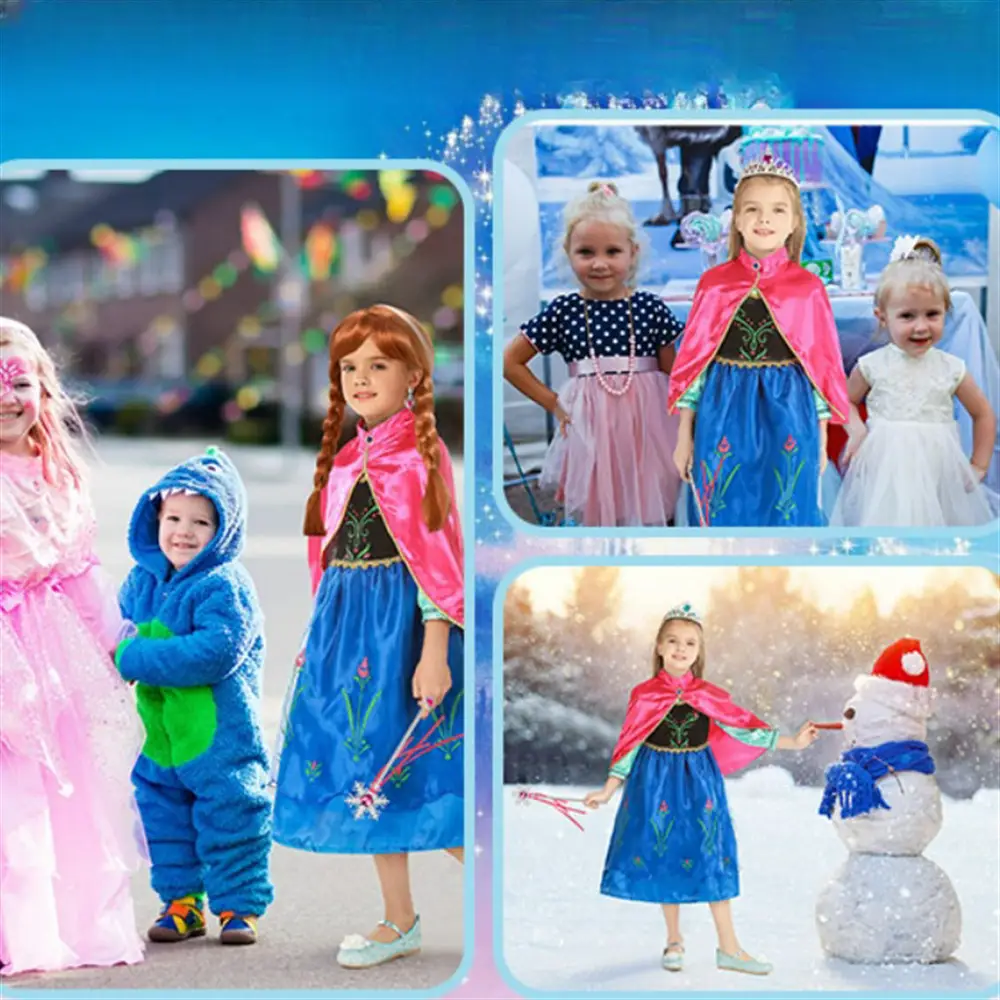 Frozen Cosplay Anna Dress Princess Dress Frozen Anna Kidsren's Dress Performance Suit — feature 20