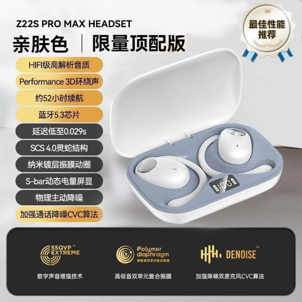 Wireless Earbuds with Noise Reduction & Bone Conduction