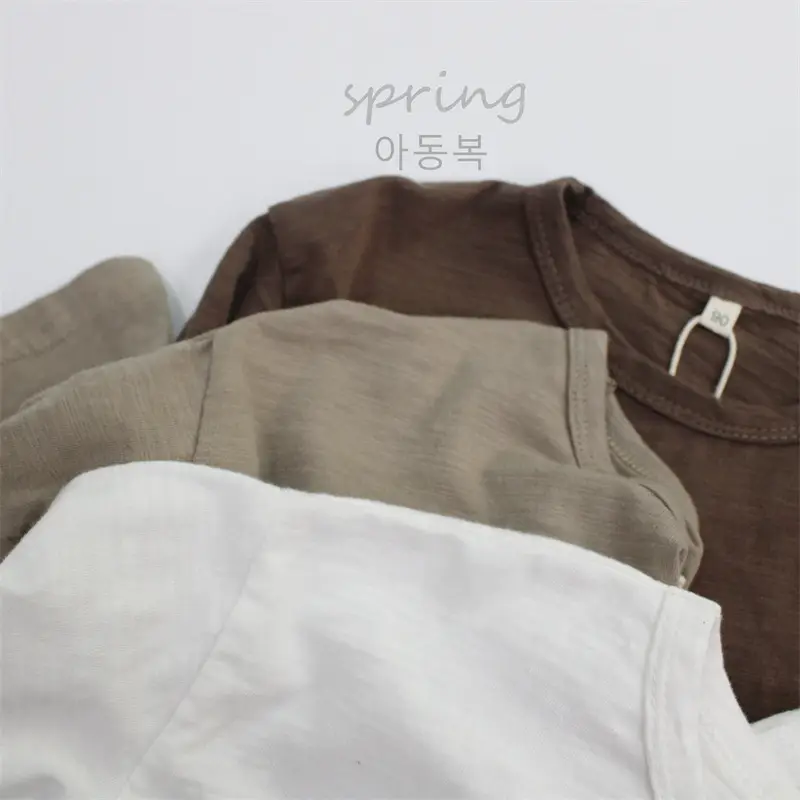 New Boys' Long Sleeve Apple Print T-Shirt Brown - Image 7