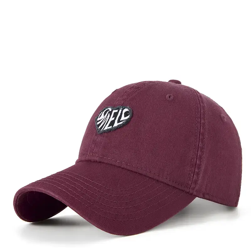 Washed Retro Embroidered Couple Cap Beige - Image 7