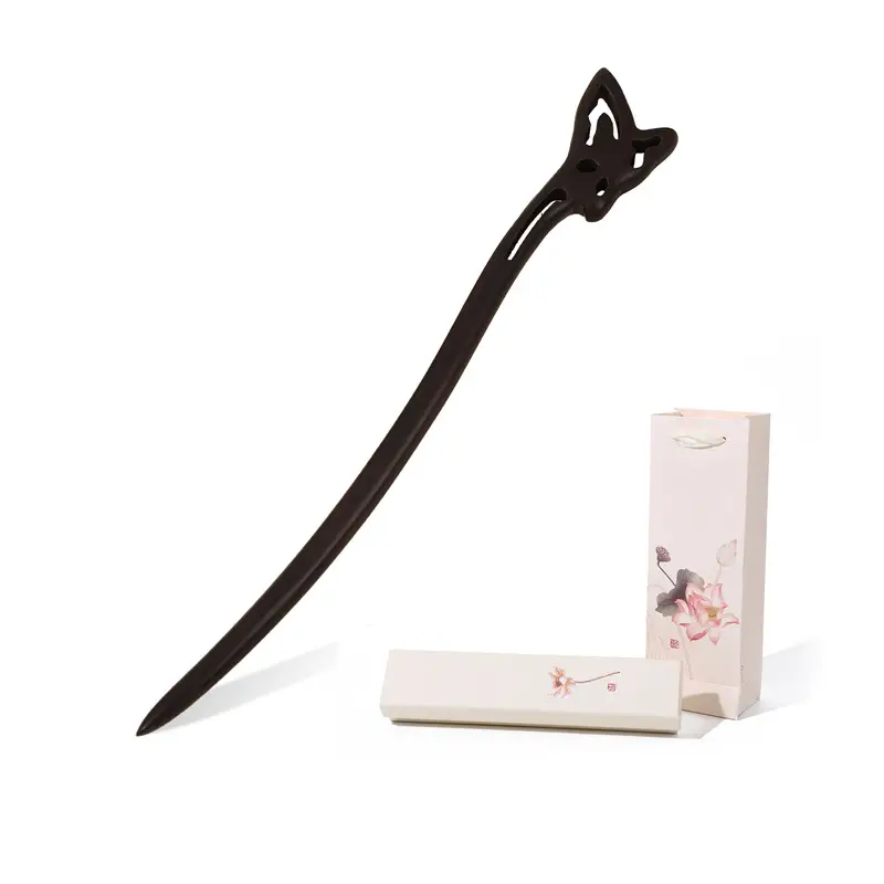 Antique Ebony Hairpin Wooden Hairpin for Hanfu Accessories