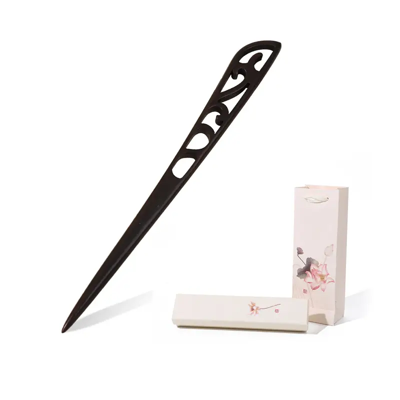 Antique Ebony Hairpin Wooden Hairpin for Hanfu Accessories