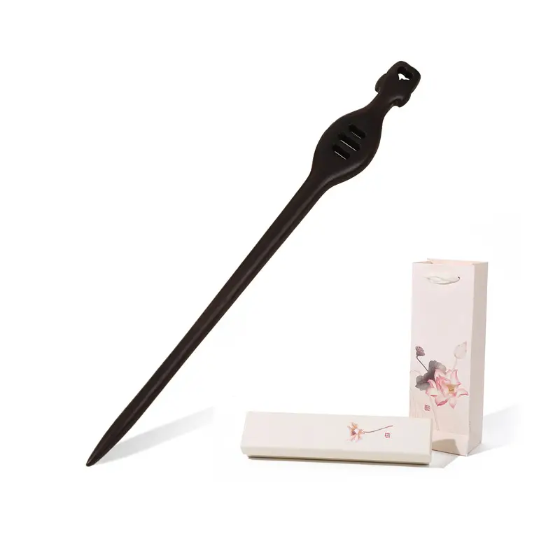 Antique Ebony Hairpin Wooden Hairpin for Hanfu Accessories