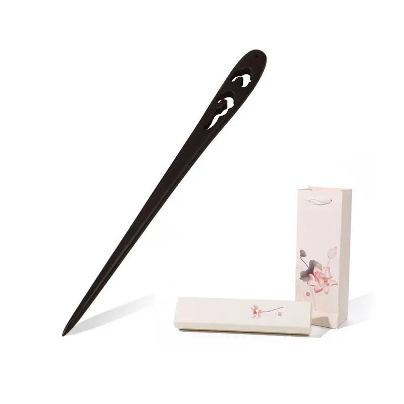 Antique Ebony Hairpin Wooden Hairpin for Hanfu Accessories