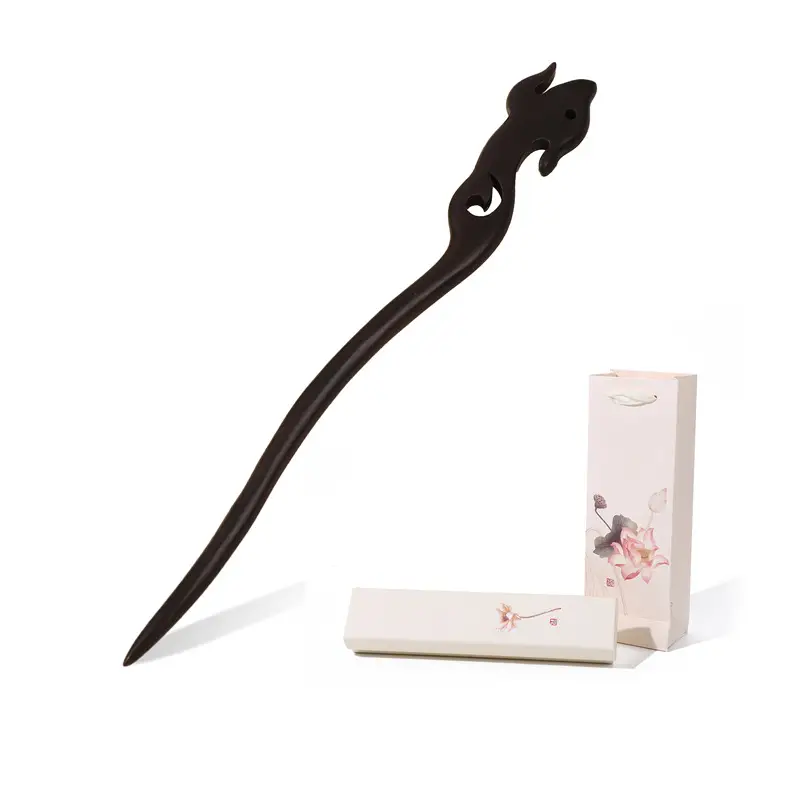 Antique Ebony Hairpin Wooden Hairpin for Hanfu Accessories