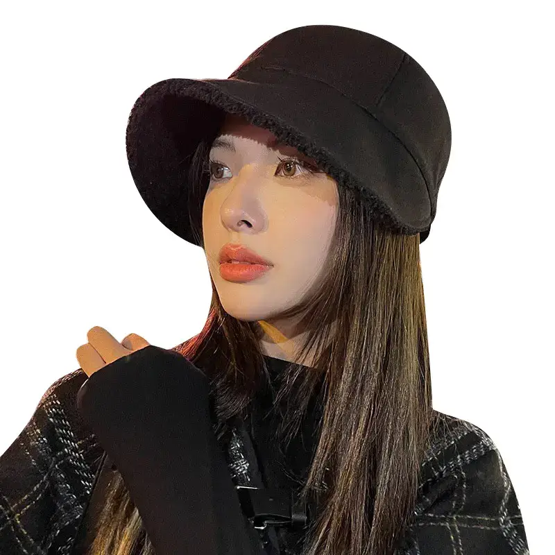 Women's Black Fleece Lined Baseball Cap for Winter Use - Image 10