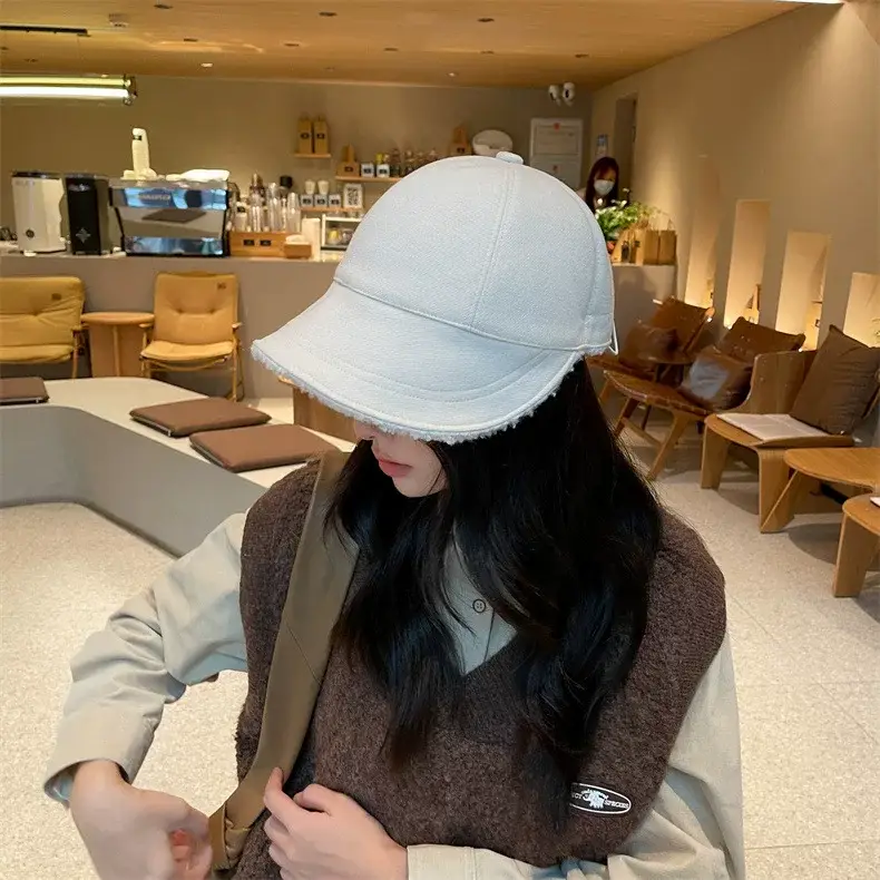 Women's Black Fleece Lined Baseball Cap for Winter Use — feature 11